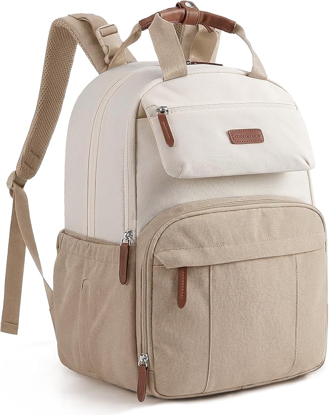 mommore Diaper Bag Backpack Travel Baby Bag with Changing Pad for Mom Dad | Large Capacity, Insulated Pockets, Luggage & Stroller Straps, Maternity Bag for Newborn Baby Essentials, Hospital & Work by mommore