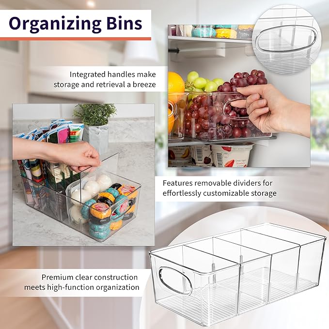 ClearSpace Pantry Organizers and Storage and Cabinet Organizer, 8 Pack | Organize snacks, groceries, and kitchen essentials with storage bins designed for pantry shelves, refrigerators, and cabinets - Image 6