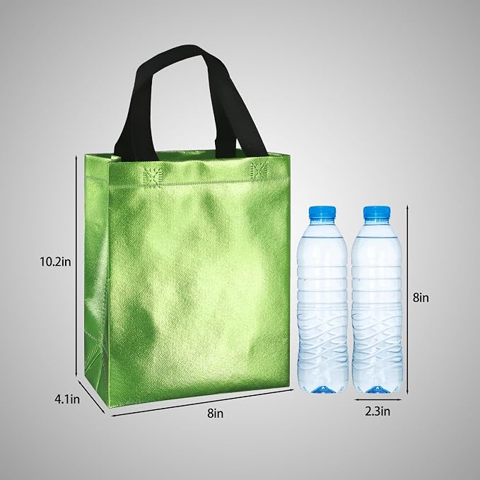 BLEWINDZ 100 Medium Reusable Gift Bags with Handles - Ideal Party Favors & Shopping Bags (10 Colors) - Image 5