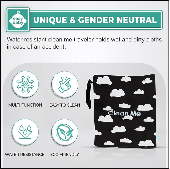Easy Baby - Diaper, Bottle, and Supplies - Organizer Pouches and Changing Pad - Change, Feed, Dress, and Clean Me (8 Pack Brooklyn) | Organizing Packing Tote Cubes for Baby Items - Image 5