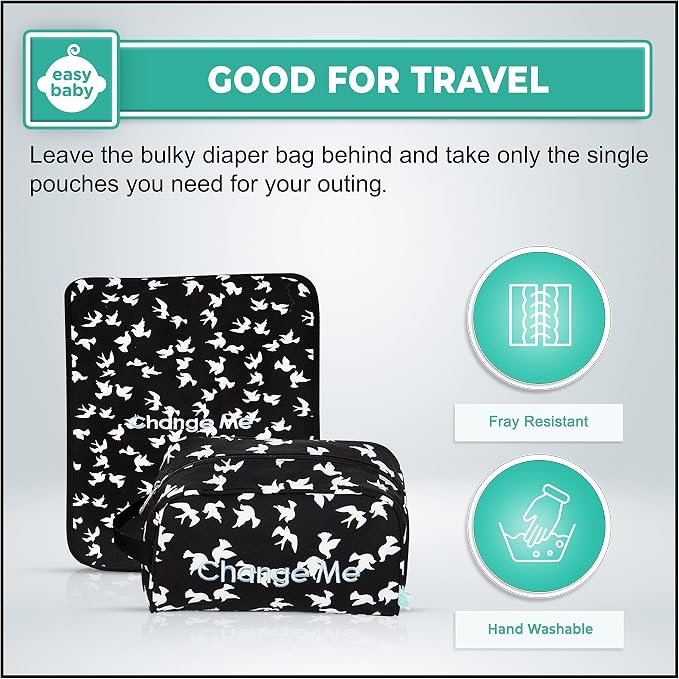 Easy Baby - Diaper, Bottle, and Supplies - Organizer Pouches and Changing Pad - Change, Feed, Dress, and Clean Me (8 Pack Brooklyn) | Organizing Packing Tote Cubes for Baby Items - Image 6