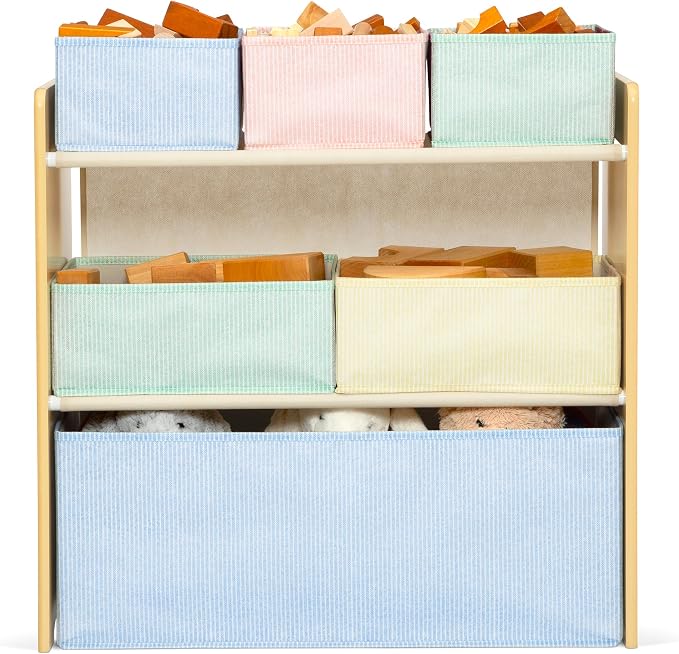 Delta Children - GapKids 6 Bin Toy Organizer - Greenguard Gold Certified, Pastel - Image 8