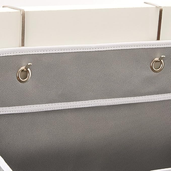 EZOWare Over The Door Organizer with 4 Pocket, Hanging Storage Organizer for Pantry Baby Nursery Bathroom Closet Dorm (Pack of 1, Gray) - Image 3