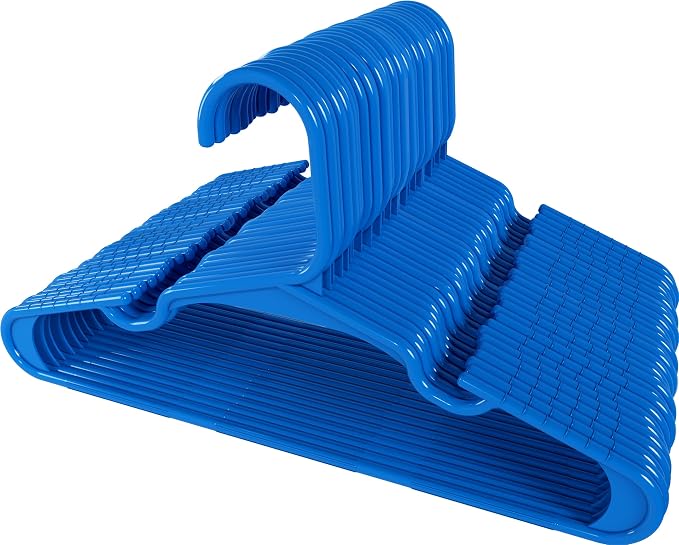 Utopia Home Kids Hangers 60 Pack – 11.5 Inch Baby Closet Hangers Blue | Plastic baby hangers | Fits children's & infant clothes | Gentle on delicate garments - Image 8