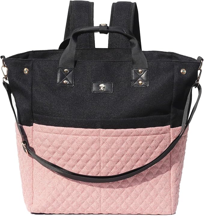 Diaper Tote Bag Totepack Backpack Crossbody Bag 3 in 1 for Women Laptop Backpack Multifunctional with Insulated Pockets by ESVAN