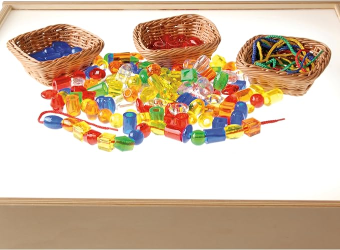 Constructive Playthings Set of Six 5" Square Plastic Woven Baskets for Storage or Sorting - Image 5