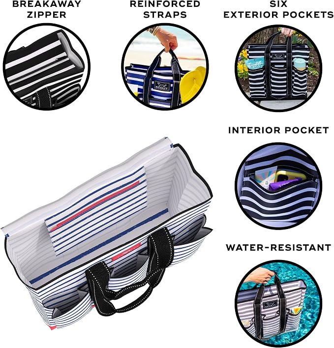 SCOUT Rocket Pocket Tote - Multi-use, zips shut | 7-Pockets, Folds flat for easy storage, Two Straps. The perfect versatile travel tote for busy nurses, teachers, and moms. - Image 4