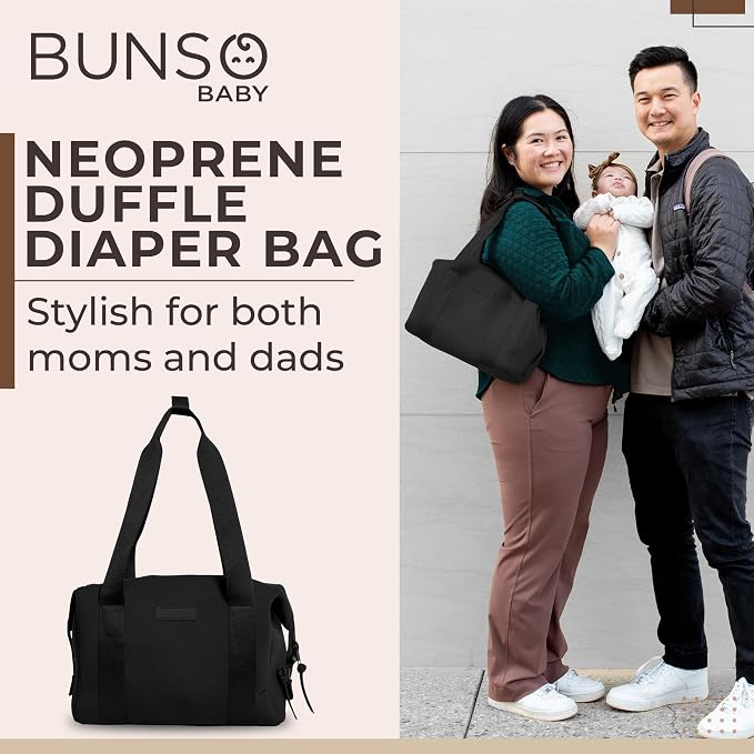 Small Diaper Bag Tote - Lightweight 12x7x8 in Neoprene Diaper Bag with Changing Pad and Pouch, Water-Resistant - Image 3