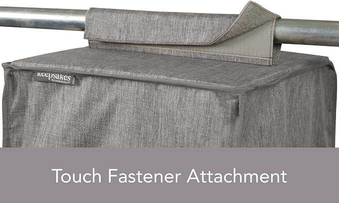 Covermates Hanging Closet Organizer, 13.5"W x 13.5"D x 34"H, Grey Heather | durable polyester construction, label window, 3-year warranty - Image 5