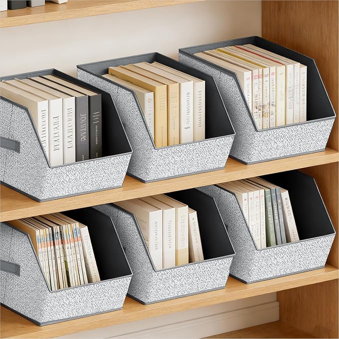 Large Closet Storage Cubes - Closet Storage Bins with Dual Handles for Clothes, Towels, Toys, Shelf Organizer Bins for Bedroom, Nursery, Shelves, Small Spaces, Ant Light Gray, 3 Pack - Image 9
