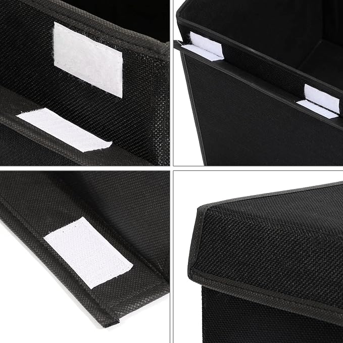 122L Large Toy Box Chest Storage with Lid, Collapsible Kids Toy Storage | Toy Chest with with Removable Divider for Kids, Boys, Girls, Nursery, Living Room, Bedroom, 26"x17" x17" (Linen Black) - Image 6