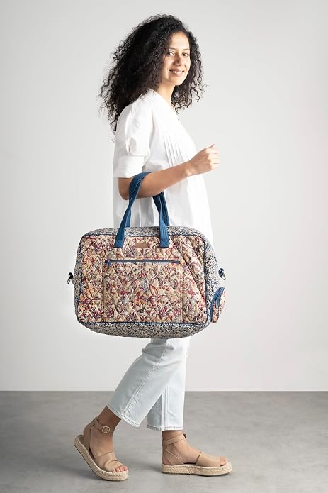 Maison d' Hermine Weekender Bags for Women Cotton Quilted Duffel Overnight Luggage Weekend Bag for Men Gym Gifts Travel | Overnight Luggage Weekend Bag for Men Gym Sports Gifts Duffle bag Business Travellers Trip Spring Summer - Image 3
