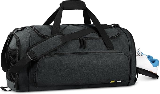 MIER Large Gym Bag for Men 60L Duffel Bag with Shoe Compartment | Lightweight & Durable Sports Duffles; Suited for Workout Fitness Travel Weekender; Water Resistant; Adjustable Shoulder Strap by MIER