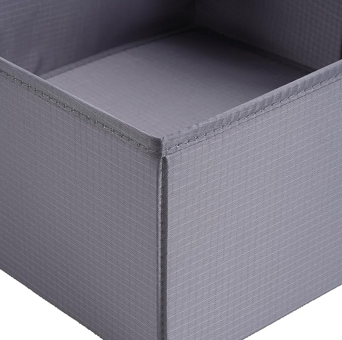 Drawer Organizers, Durable Fabric, Washable, with Base Support Boards, Small Storage Boxes for Bathroom, Closet, Dresser, Set of 12, Dark Grey - Image 7