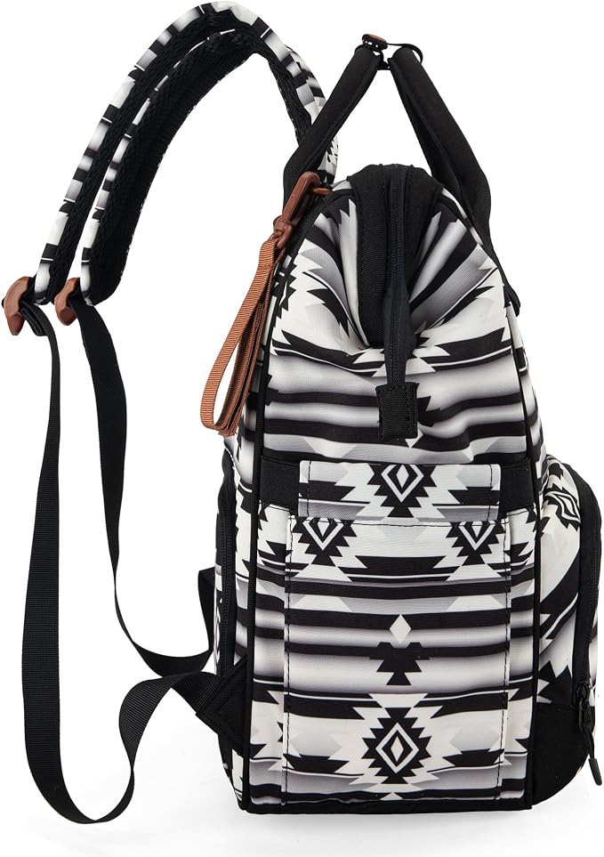 Montana West Wrangler Diaper Bag Backpack Aztec Callie Bag Travel Backpack Purses Western Multi-Function Baby Bags for Mom - Image 8