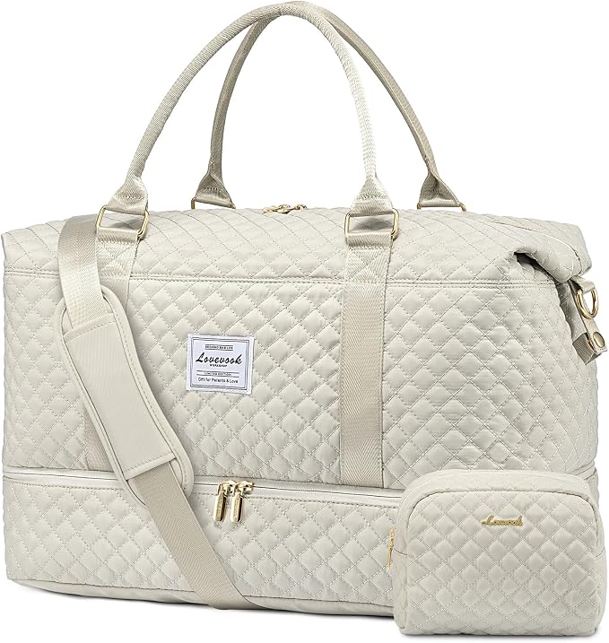 LOVEVOOK Travel Duffle Bag,Weekender Bags for Women with Shoe Compartment，Carry on Overnight Bag with Toiletry Bag,Gym Duffel Bag with Wet Pocket, Hospital Bags for Labor and Delivery by LOVEVOOK