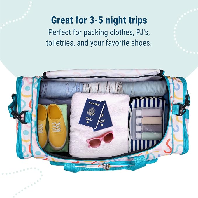 Wildkin Kids Weekender Duffel Bag – Carry-On Size for School, Travel, & Sleepovers - Image 7