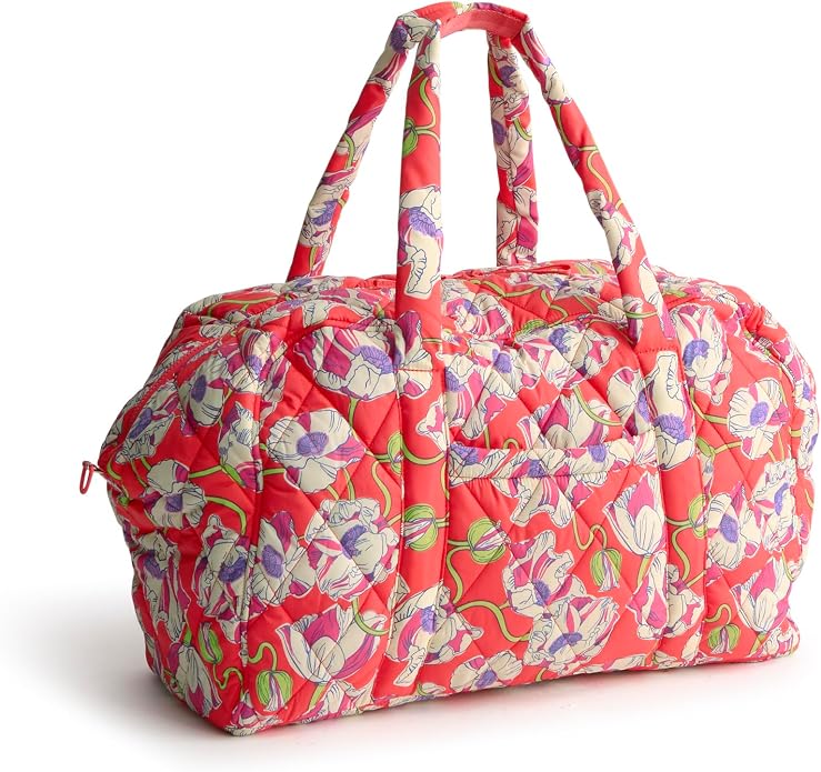 Vera Bradley Featherweight Large Miramar Weekender Travel Bag, Swirling Poppies - Image 5