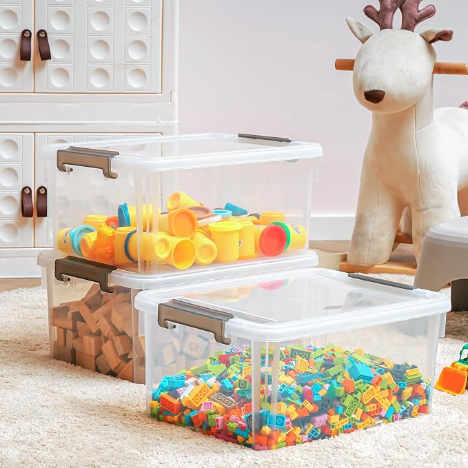 Citylife 17QT 2Packs Clear Craft Organizers and Storage Box with Tray | Stackable Art Supply Organizer Storage Bins with Lids for Beads, Markers, Sewing, Tools, Playdoh, Coloring Books, Made in USA - Image 9