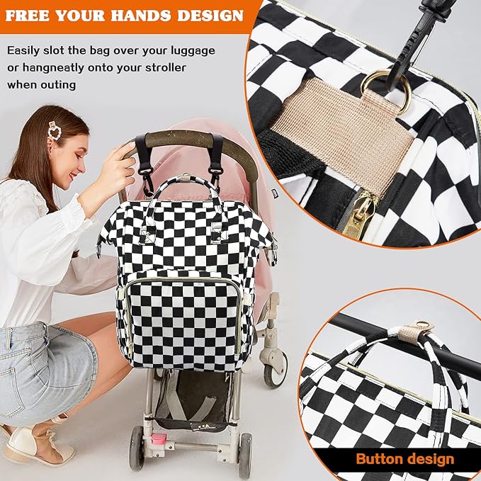 Diaper Bag Backpack for Mom & Dad, Multifunction Waterproof Baby Changing Bags, Large Nappy Bag Backpack - Image 6