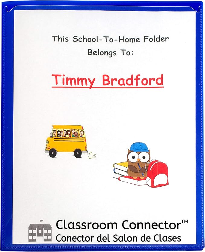 C-Line Classroom Connector™ Multi-Pocket School-to-Home Portfolio, Blue, 15/BX (32305), 9.5 x 11.75 x 0.25 - Image 4