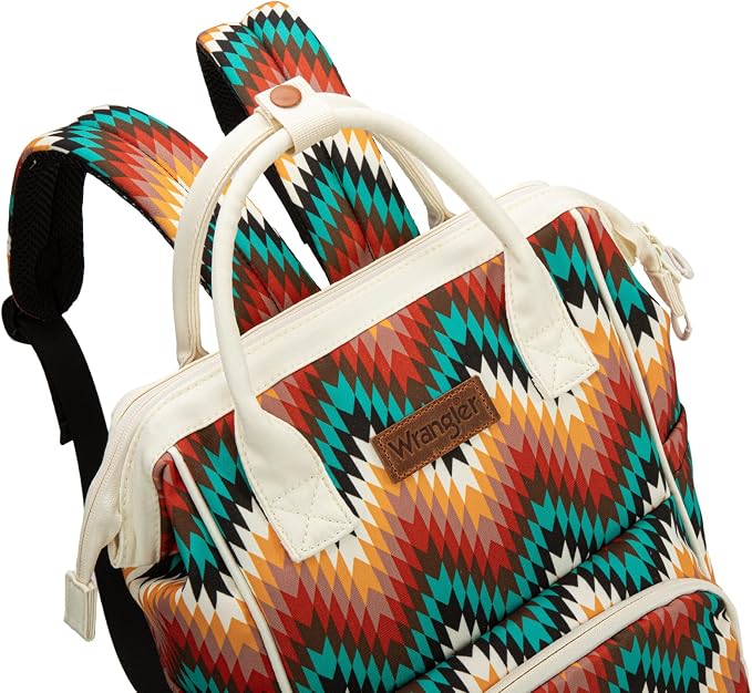 Montana West Wrangler Aztec Callie Diaper Bag Backpack with Stroller Straps Multifunction Baby Travel Bag WG2211-9110TN - Image 2