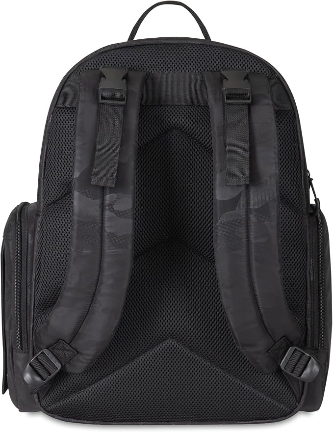 NoJo Eddie Bauer Camo Backpack Diaper Bag - Black & Gray - Image 3