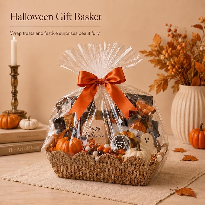 Coeusy 2 Pack Gift Basket, Cute Scalloped Basket with Handles, Decorative Basket for Display,Snack,Shelves, Natural - Image 2
