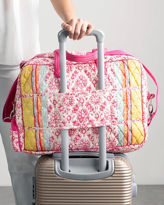 Maison d' Hermine Weekender Bags for Women Cotton Quilted Duffel Overnight Luggage Weekend Bag for Men Gym Gifts Travel | Overnight Luggage Weekend Bag for Men Gym Sports Gifts Duffle bag Business Travellers Trip Spring Summer - Image 9