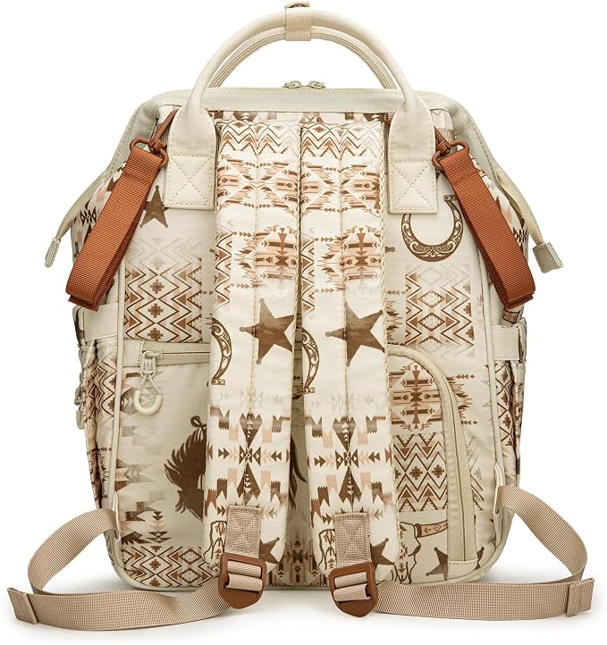 Montana West Wrangler Diaper Bag Backpack Aztec Callie Bag Travel Backpack Purses Western Multi-Function Baby Bags for Mom - Image 5