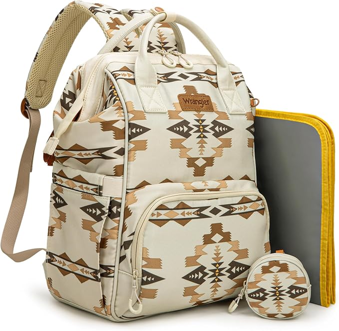 Montana West Wrangler Diaper Bag Backpack Aztec Callie Bag Travel Backpack Purses Western Multi-Function Baby Bags for Mom by THEOFFICIALMONTANAWEST