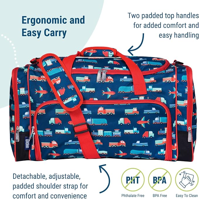 Wildkin Kids Weekender Duffel Bag – Carry-On Size for School, Travel, & Sleepovers - Image 3