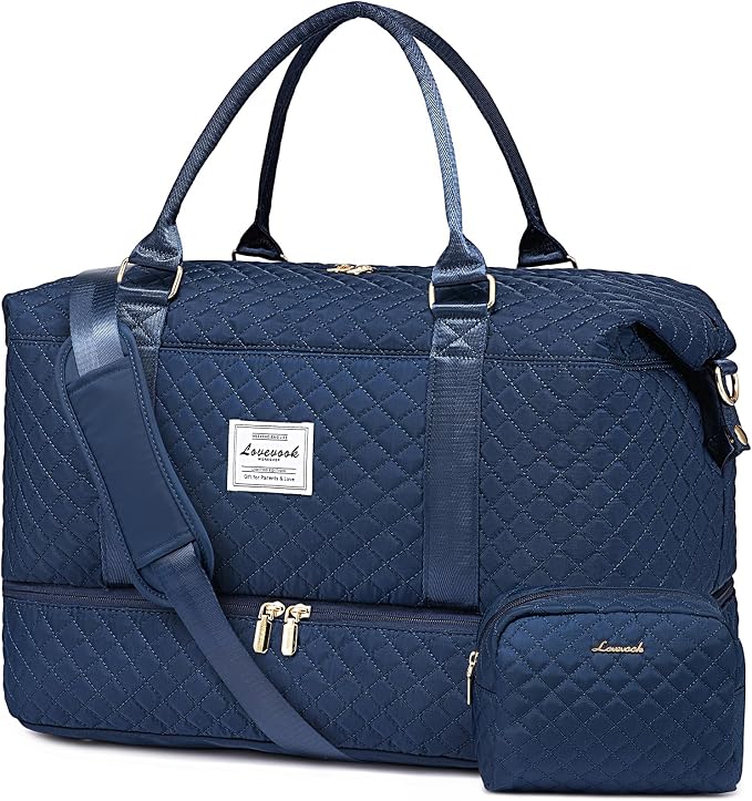 LOVEVOOK Travel Duffle Bag,Weekender Bags for Women with Shoe Compartment，Carry on Overnight Bag with Toiletry Bag,Gym Duffel Bag with Wet Pocket, Hospital Bags for Labor and Delivery by LOVEVOOK