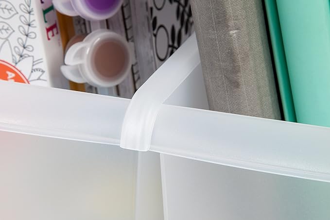 IRIS USA 8-Pack, Connecting Book Bin Organizer Magazine Holder, Clear | Organize books, folders, school supplies and classroom materials with connecting storage for teachers and students - Image 6