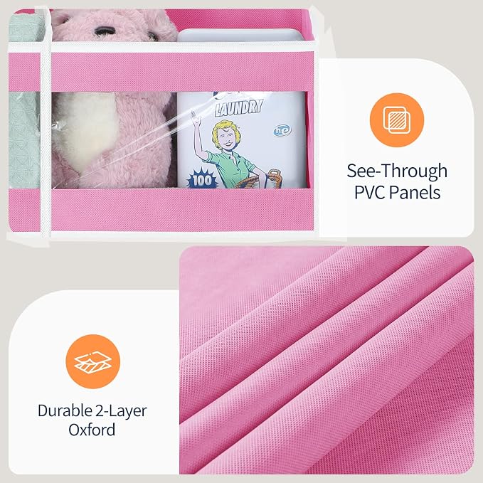 Yecaye 5-Tier Over The Door Organizer Dual-Column, 80lbs Load Stuffed Animal Storage of 10 Compartments, Heavy Duty Door Organizer Hanging for Bedroom Dorm Bathroom Pantry, Macaron Pink, 1 Pack - Image 5