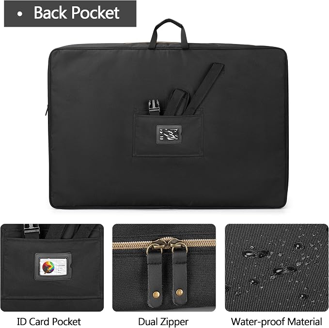 Damero Art Portfolio Case 24 x 36, with Shoulder Strap and Luggage Sleeve | Art Portfolio Bag Case with Reinforced Corners, Artwork Carrying Tote Bag for 4k 8k Sketching and Drawing Painting Supply - Image 6