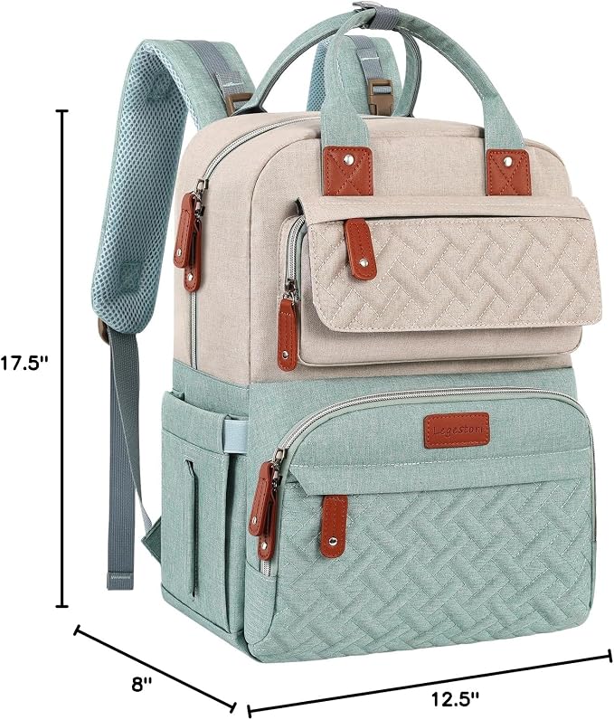 Legestori Diaper Bag Backpack, Baby Diaper Bag for Girls Boys, Multipurpose Baby Backpack for Women, Large Baby Essentials Travel Bag with Insulated Pockets and Stroller Straps - Image 10