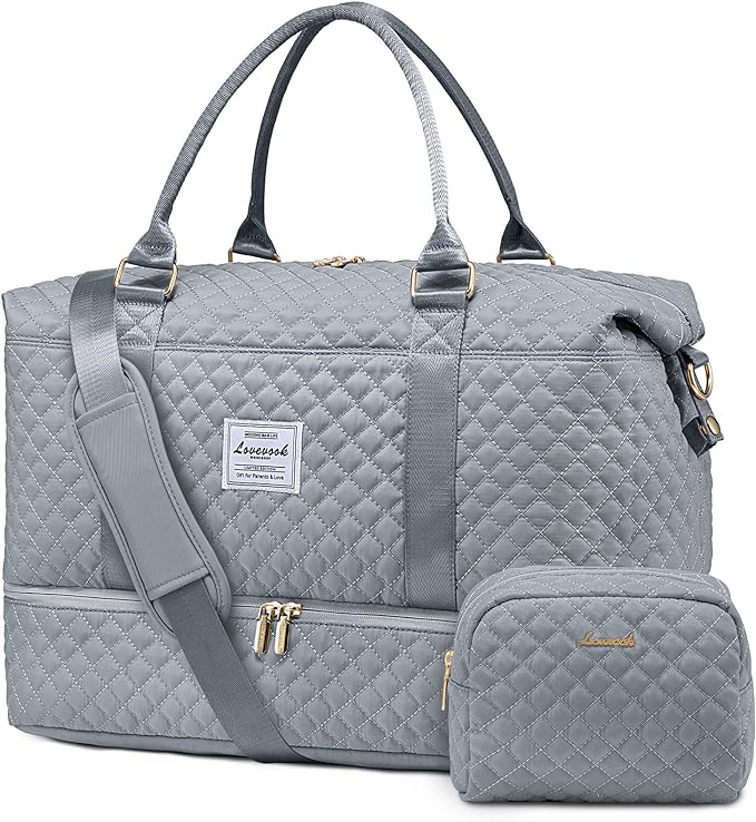 LOVEVOOK Travel Duffle Bag,Weekender Bags for Women with Shoe Compartment，Carry on Overnight Bag with Toiletry Bag,Gym Duffel Bag with Wet Pocket, Hospital Bags for Labor and Delivery by LOVEVOOK