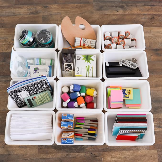 Humble Crew Plastic Storage Bins for Kids, Small Removable Toy Organizer | BPA-free, lightweight, fits cubbies and bookshelves, compatible with most toddler shelving for playroom, bedroom, or nursery - Image 2