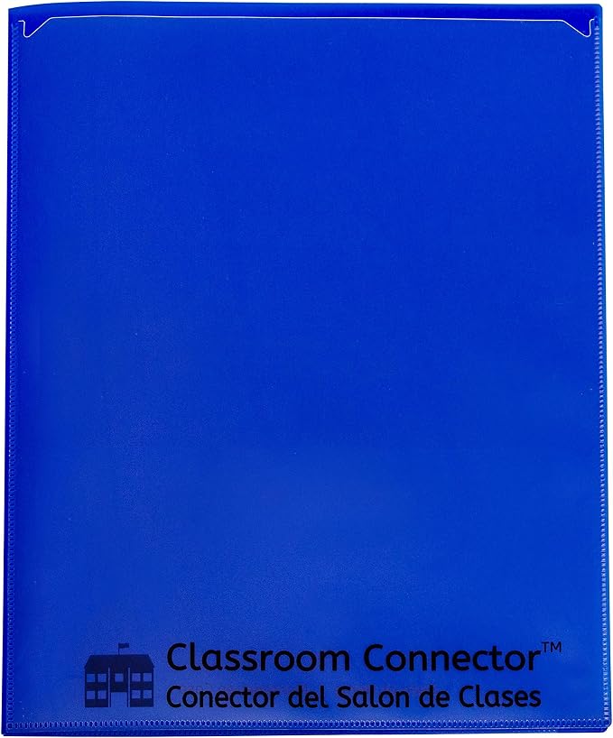 C-Line Classroom Connector™ Multi-Pocket School-to-Home Portfolio, Blue, 15/BX (32305), 9.5 x 11.75 x 0.25 by C-Line