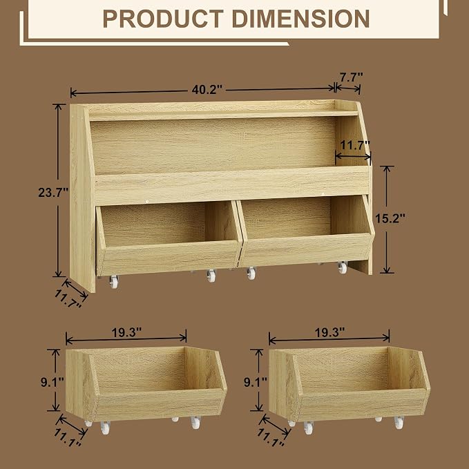 Kids Toy Storage Organizer, Kids Toy Organizer, Playroom Organization | 2 Movable Drawers Encourage Good Organization Habits, Organizador de Juguetes, Toddler Toy Storage, Nursery Toy Storage - Image 2