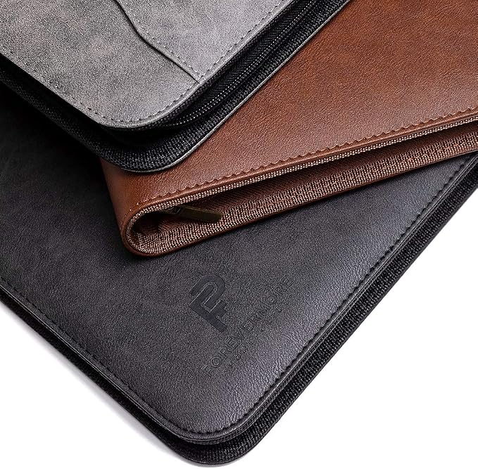 Forevermore Portfolio Binder, 1" Removable 3-Ring, Vegan Leather, Black - Image 8