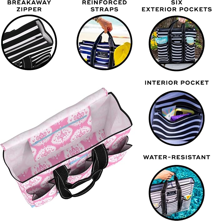 SCOUT Rocket Pocket Tote - Multi-use, zips shut | 7-Pockets, Folds flat for easy storage, Two Straps. The perfect versatile travel tote for busy nurses, teachers, and moms. - Image 2