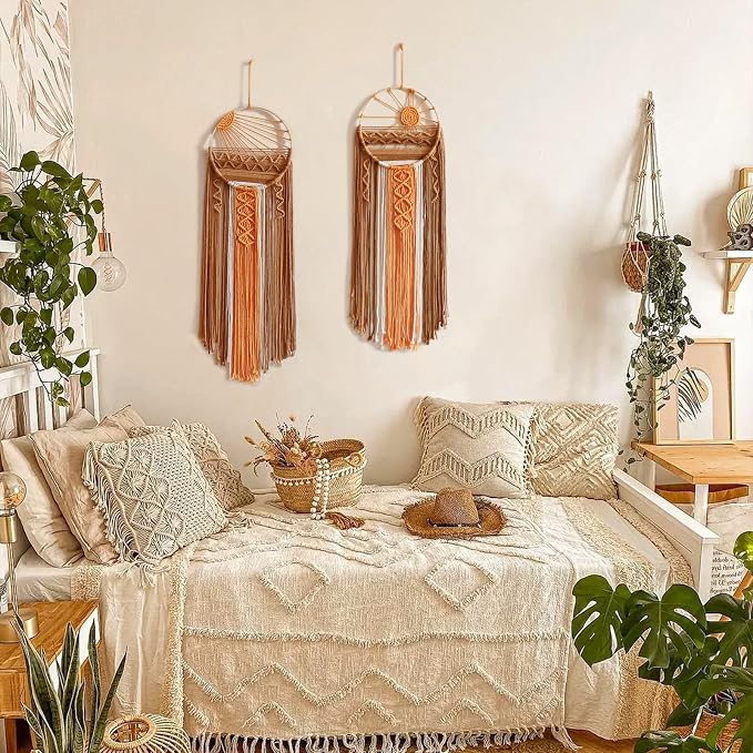 Artilady Mcrame Wall Hanging Tapestry Sun Art Decor, Boho Big Dream Catcher | Large Tapestry, Handmade Woven, Farmhouse Rustic, Colorful Sun Wall Art, Bedroom Living Room Nursery Home Decor - Image 3