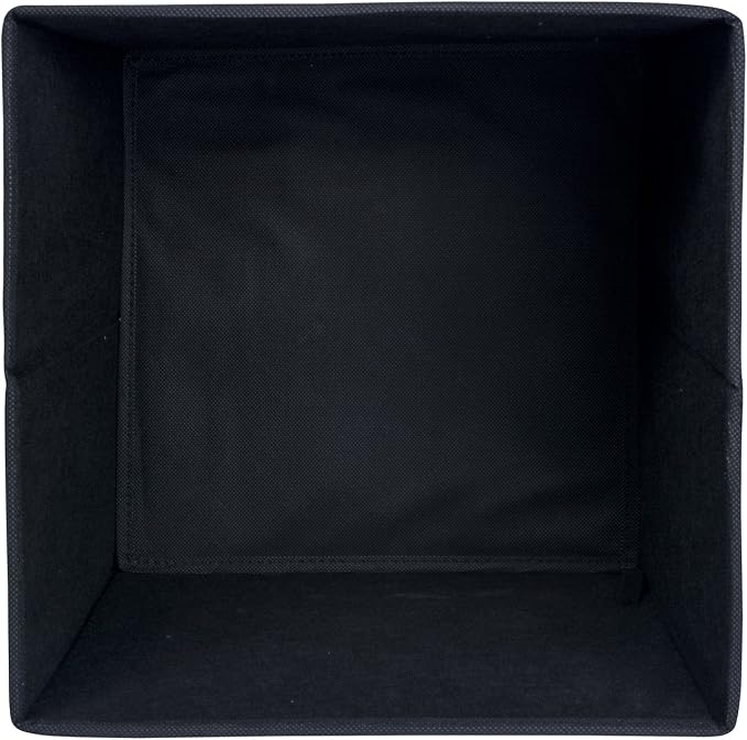 DII Non Woven Fabric Storage Bin Collection Collapsible Organizer Cube, Small Set, 11x11x11, Black, 2 Count (Pack of 2) - Image 2