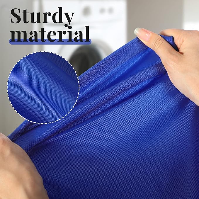 Woanger 12 Pack 28 x 45 Inch Extra Large Laundry Bags Bulk, Blue | Washable Polyester, Drawstring Closure, For Clothes and Bedding, Foldable for College Dorms, Hotels, Camping and Travel - Image 3