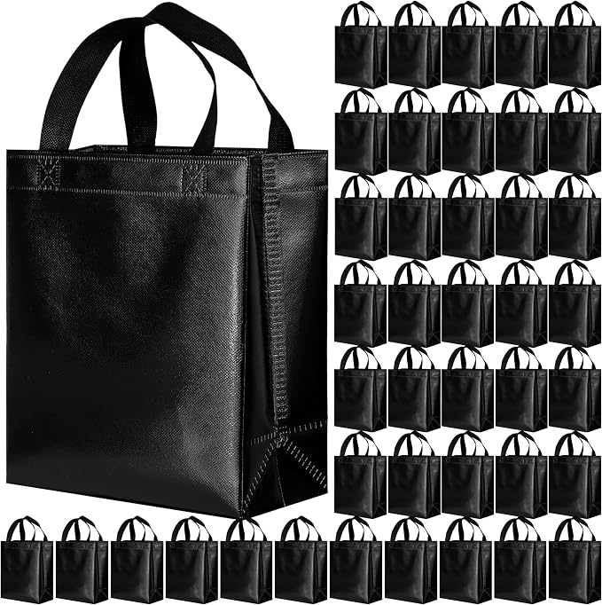 BLEWINDZ 100 Medium Reusable Gift Bags with Handles - Ideal Party Favors & Shopping Bags (10 Colors) by BLEWINDS
