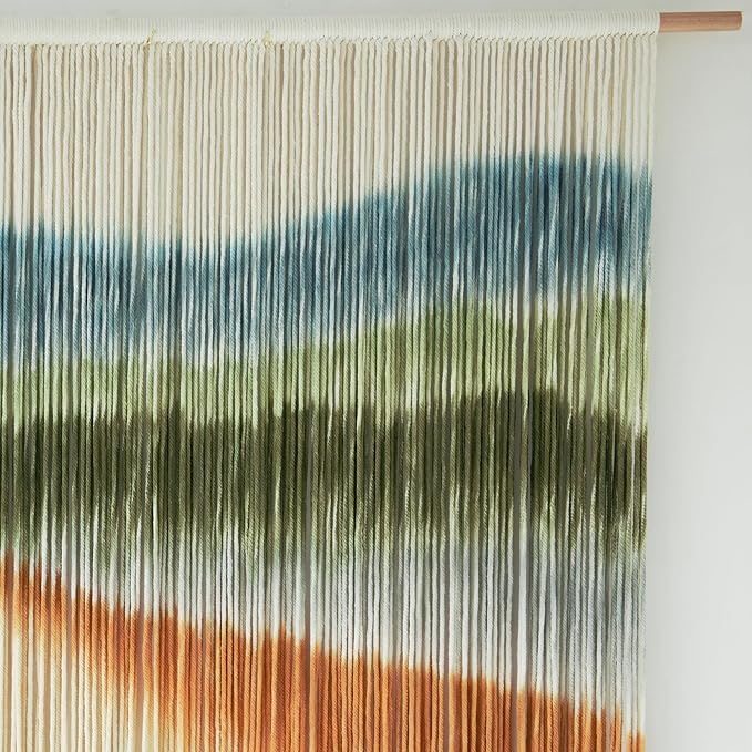 IOWER Macrame Wall Hanging Dip Dyed Mountain Wall Art Fiber 57" W*35" L | For Bedroom Living Room Nursery, Wedding Backdrop,Modern Style, Rustic Home Accent, Farmhouse Decor, Housewarming Gift - Image 6