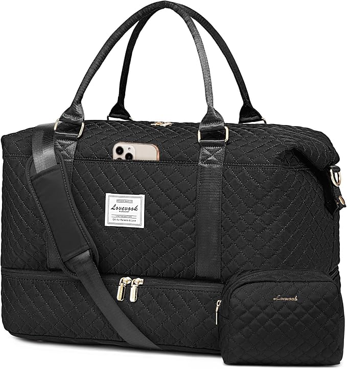 LOVEVOOK Travel Duffle Bag,Weekender Bags for Women with Shoe Compartment，Carry on Overnight Bag with Toiletry Bag,Gym Duffel Bag with Wet Pocket, Hospital Bags for Labor and Delivery by LOVEVOOK