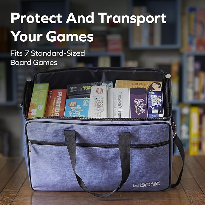 Board Game Bag, Fits 7 Standard Boxes, Padded For Protection | Carry With Backpack | Shoulder Strap or Luggage Slip | Duffle Bag For Travel Or Game Night - Image 2